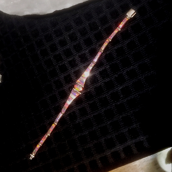 Mexico Sterling Silver Handcrafted Brown Opal Bracelet - Picture 13 of 13